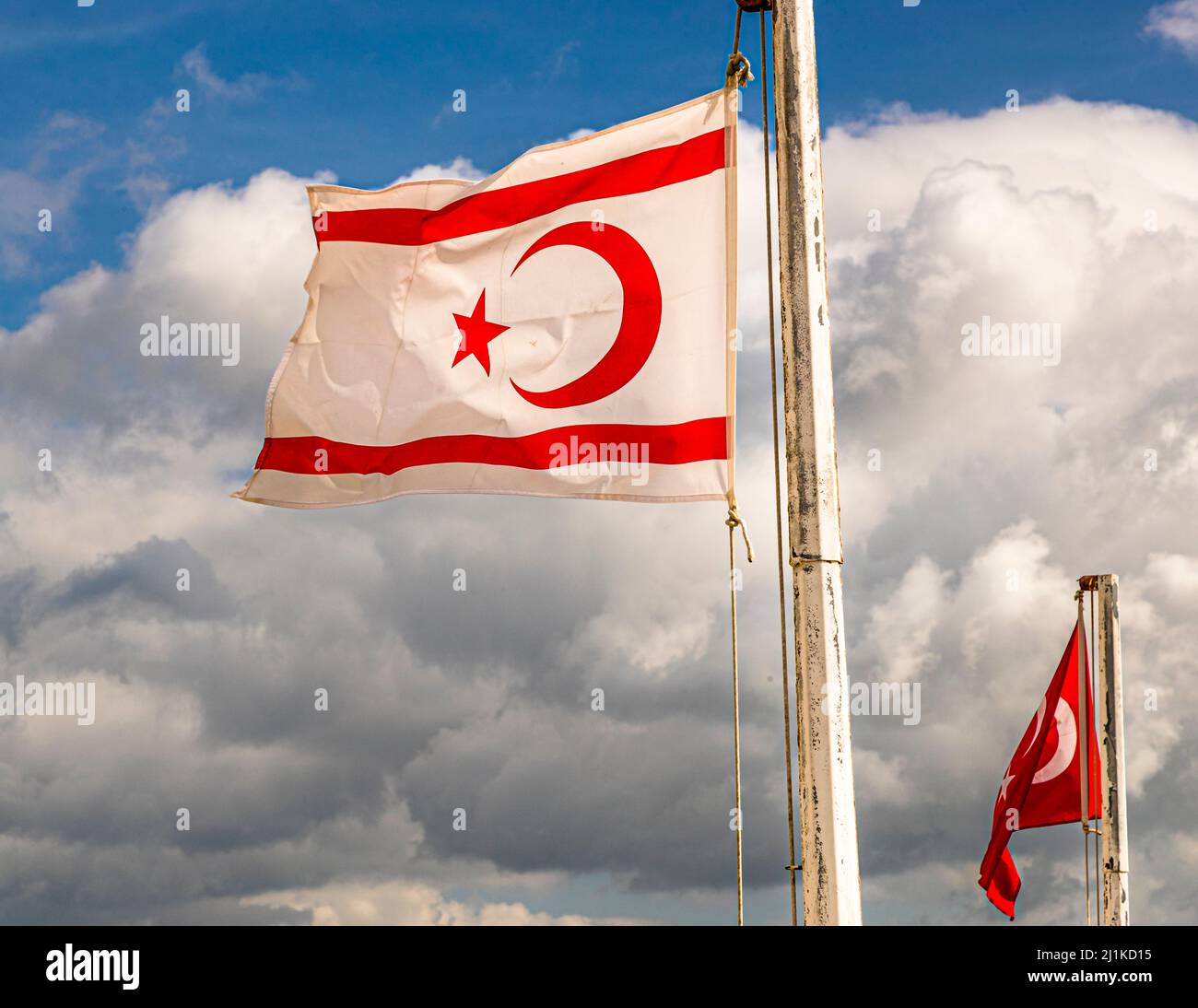 In the northern Cypriot town of Dipkarpaz (Turkish Republic of Northern Cyprus (TRNC)), the Greek-speaking population lives in peaceful harmony with the Turkish-speaking population. Stock Photo
