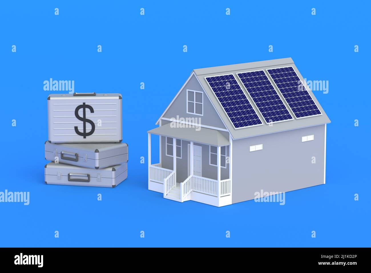 Image showcasing The cost of energy efficient housing. Home renovation. Installation of ...