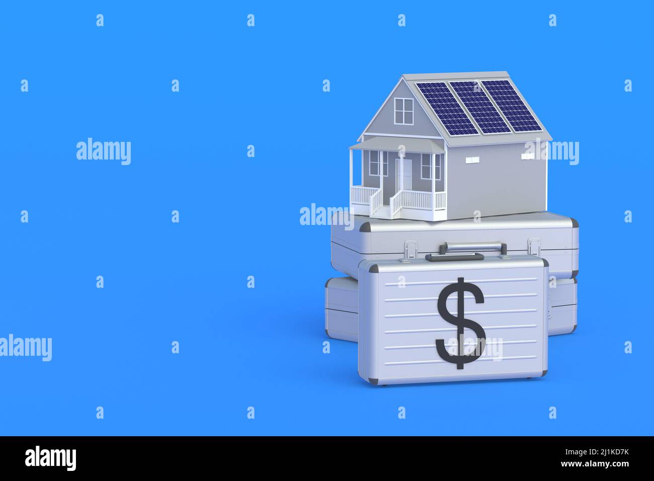 Image showcasing Installation of solar panels. The cost of energy efficient housing ...