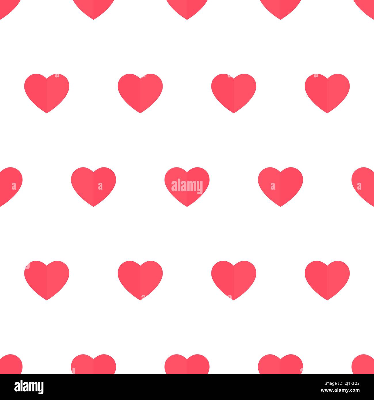 Hearts seamless pattern. Valentine's Day concept white background. Vector illustration. Stock Vector