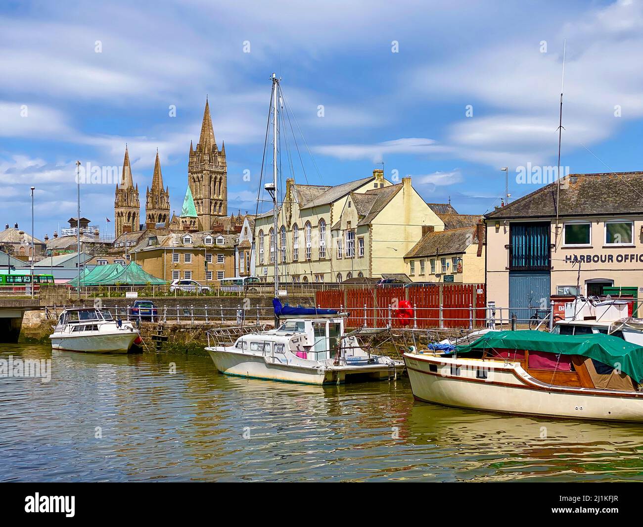 Truro river and cathedral Stock Photo