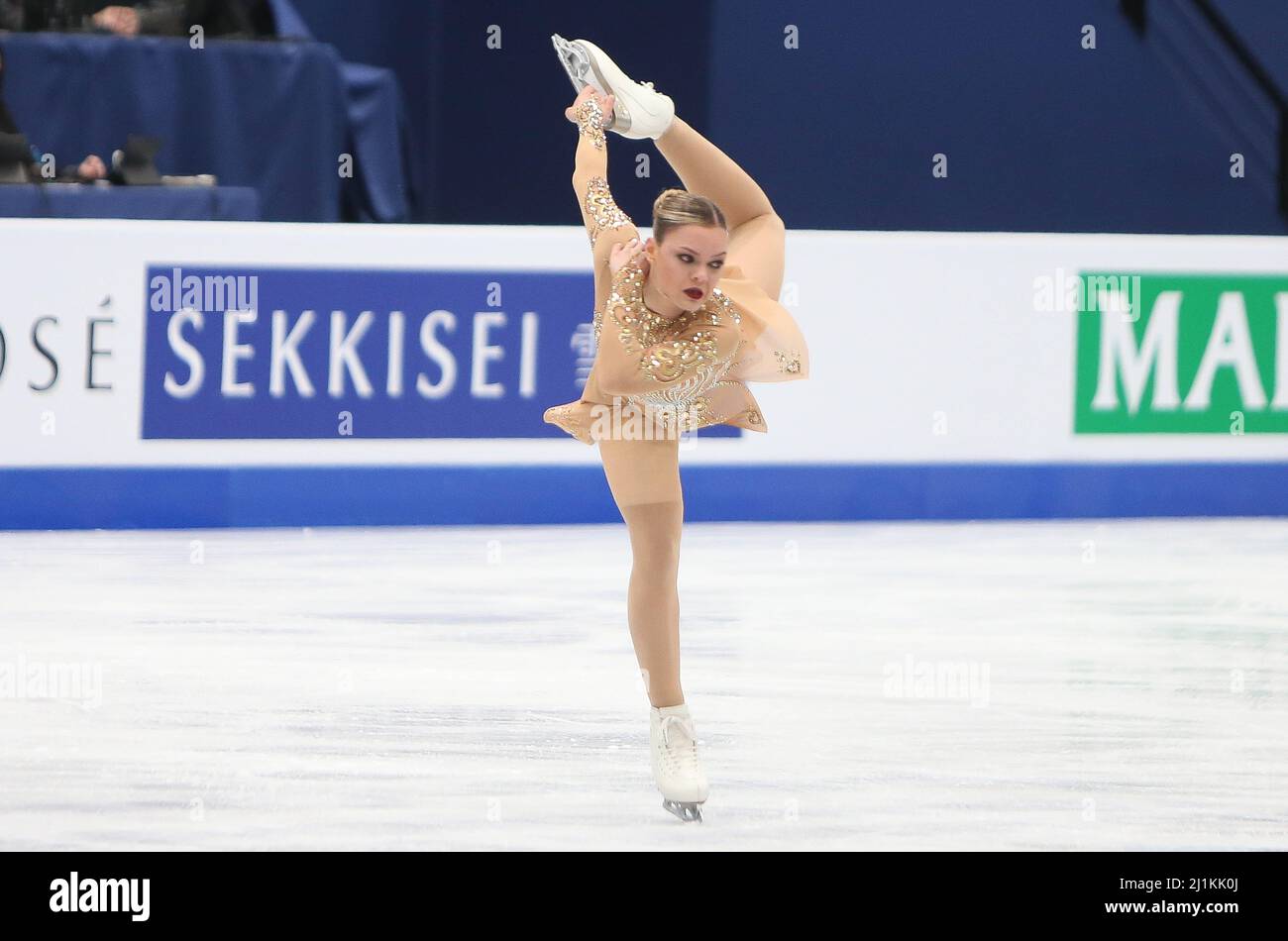 Loena Hendrickx of Belgium during the ISU World Figure Skating