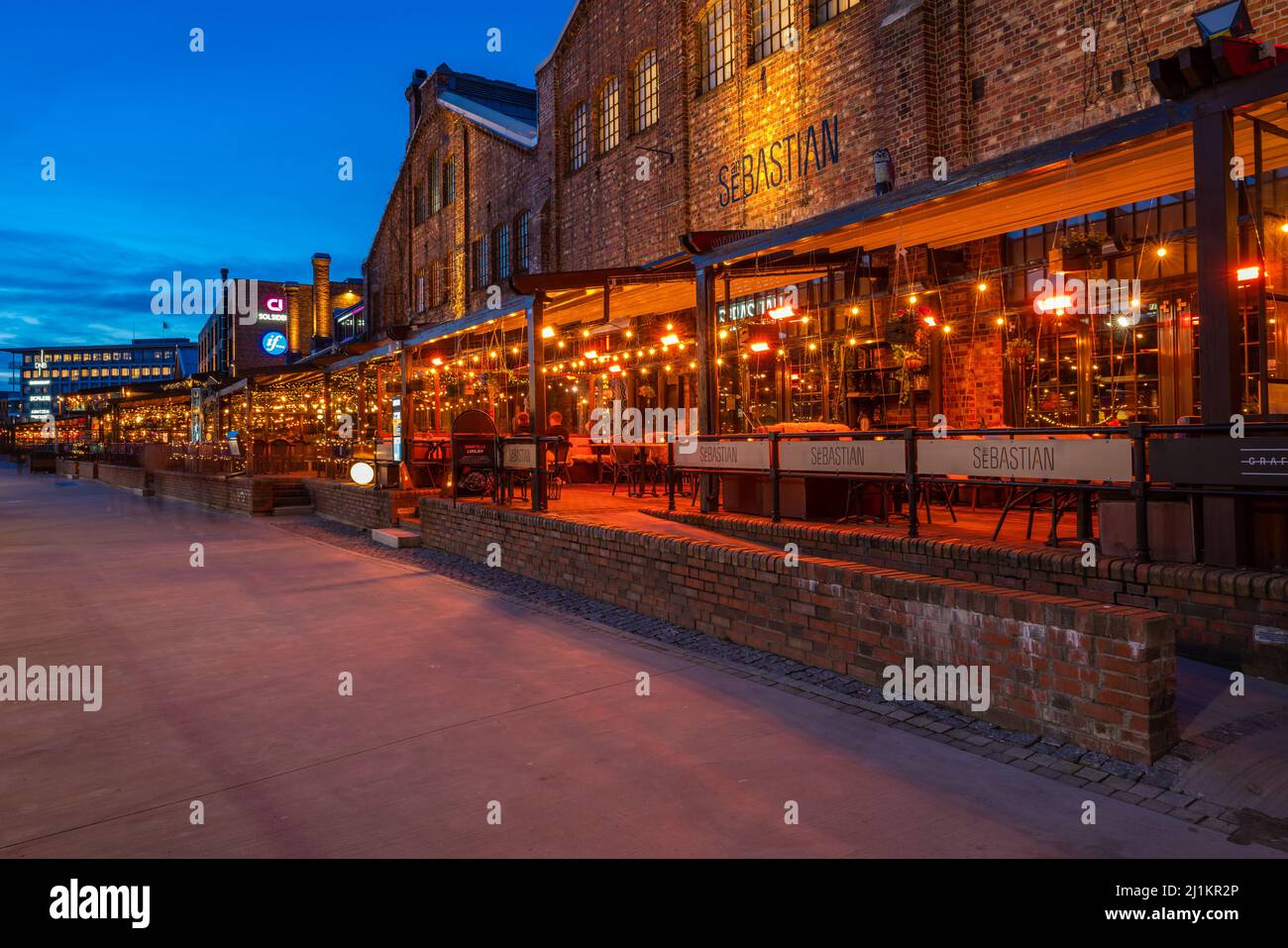 TRONDHEIM, NORWAY - MARCH 09 2022:Situated on the marina near Blomsterbrua  (Flower Bridge), Solsiden is one of Trondheim's most popular neighbourhoods  Stock Photo - Alamy