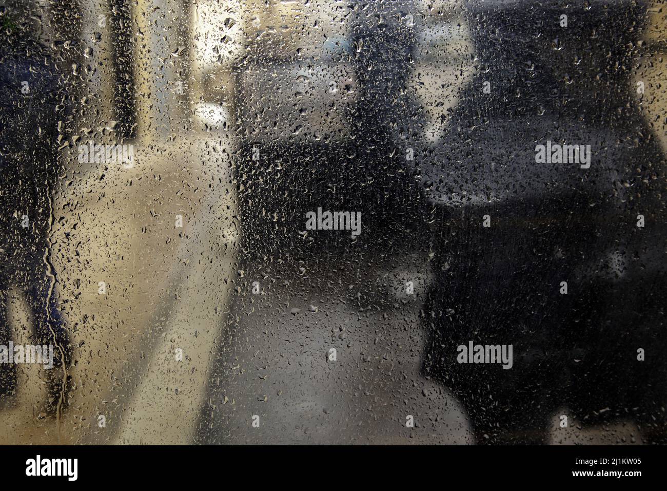 Water drops on metal surface, rain and nature Stock Photo - Alamy