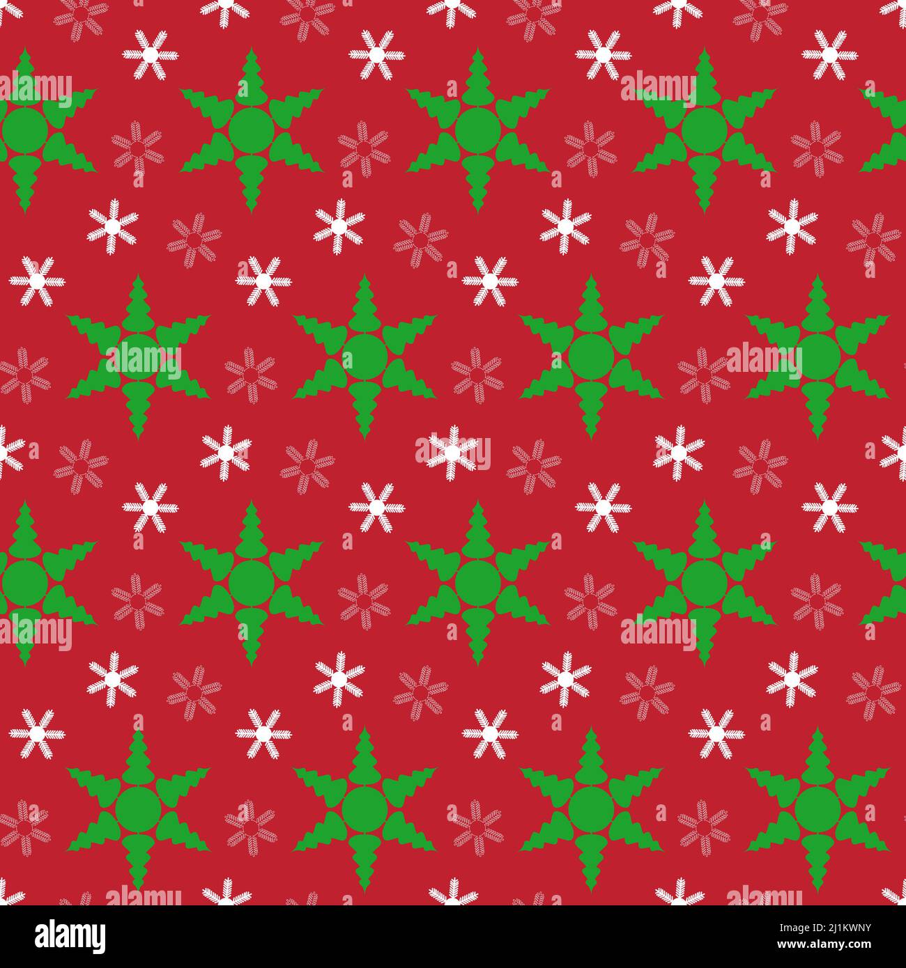 Christmas seamless pattern, snowflake on a red background. Cute pattern ...