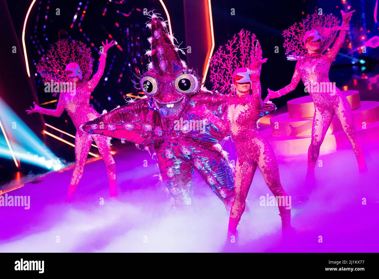 Cologne, Germany. 26th Mar, 2022. The character "The Starfish" is on