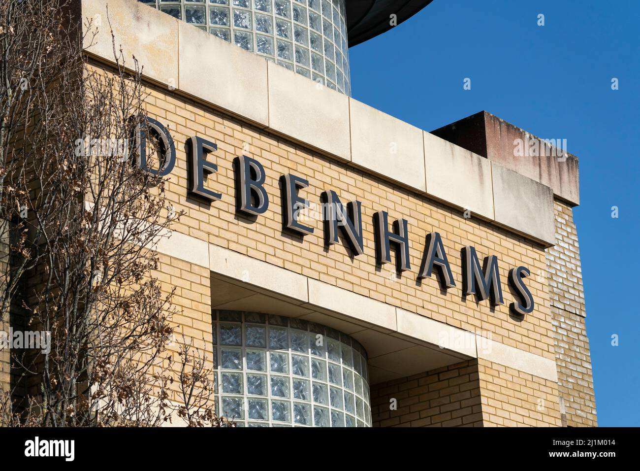Nearly 90% of former Debenhams stores remain empty almost a year after the department store closed and went into administration. Basingstoke, UK Stock Photo