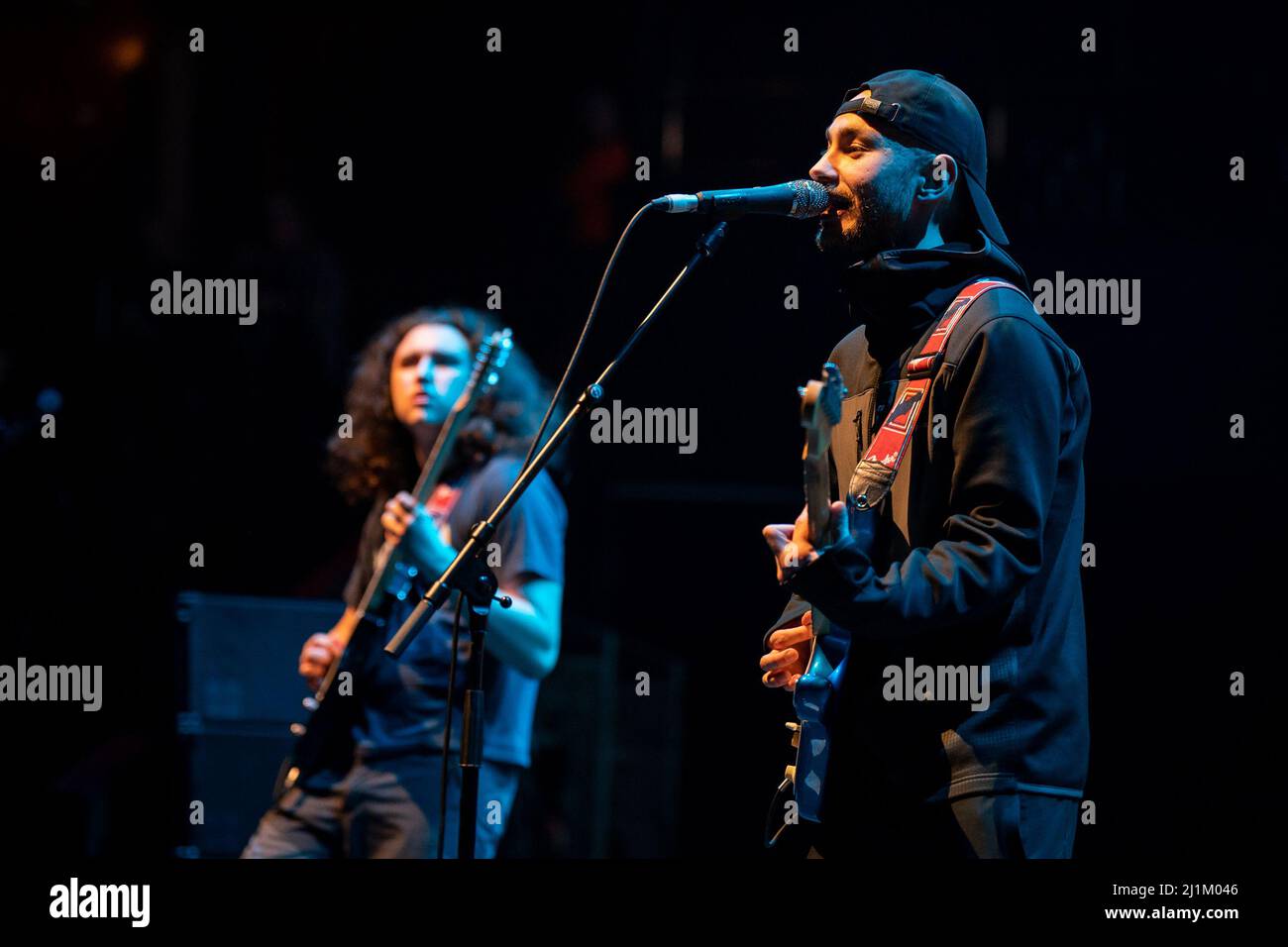 Liverpool indie band RATS perform on stage during the Teenage Cancer Trust Concert, at the Royal Albert Hall, London. Picture date: Saturday March 26, 2022. Stock Photo