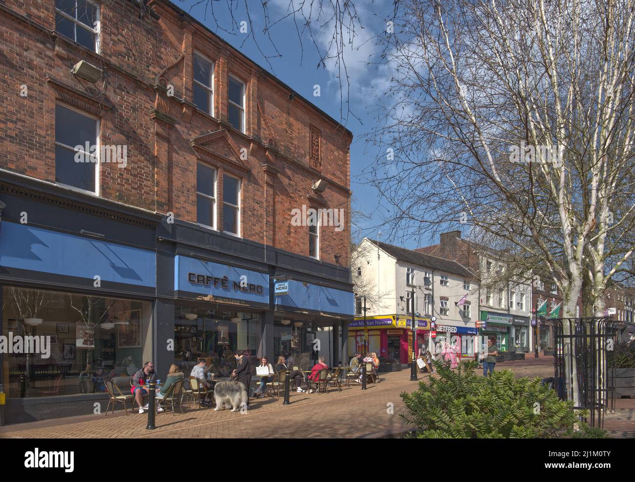 images of NewcastleunderLyme in Staffordshire including town centre Seabridge School, shops