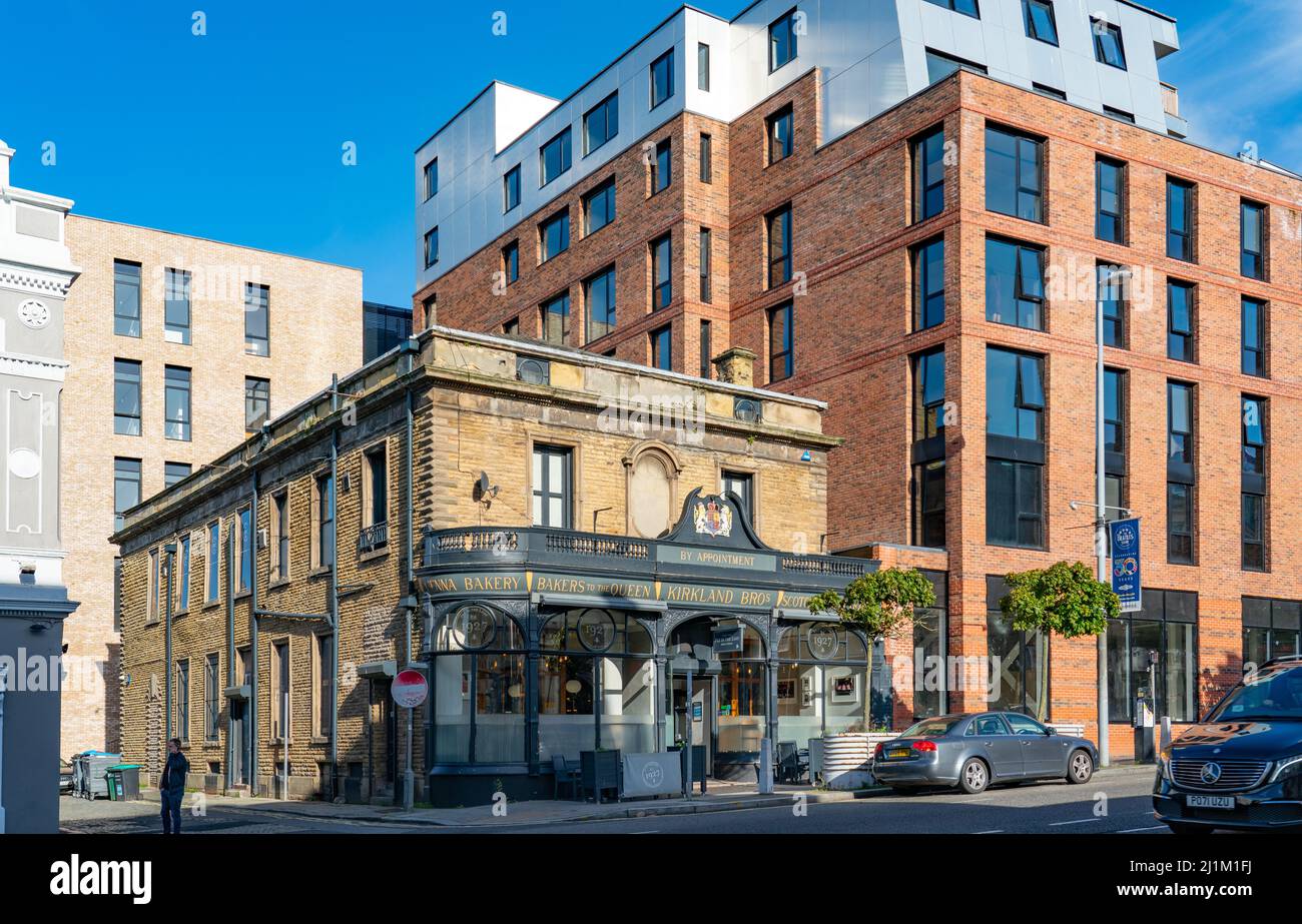 The Fly in the Loaf Bar, Hardman Street, Liverpool, formerly Kirkland's Bakery, then Kirkland's Wine Bar. Image taken in October 2021. Stock Photo