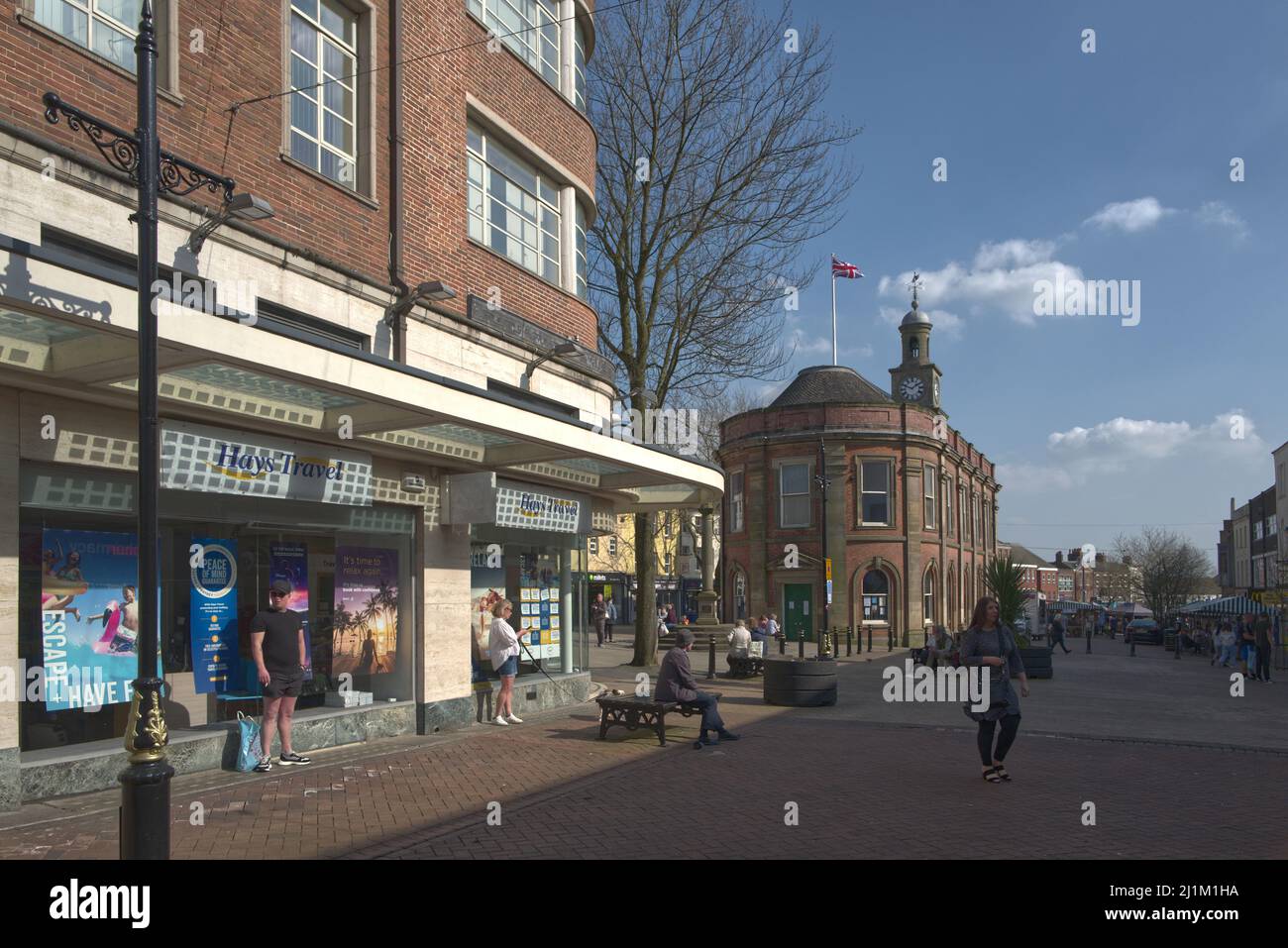 images of NewcastleunderLyme in Staffordshire including town centre Seabridge School, shops