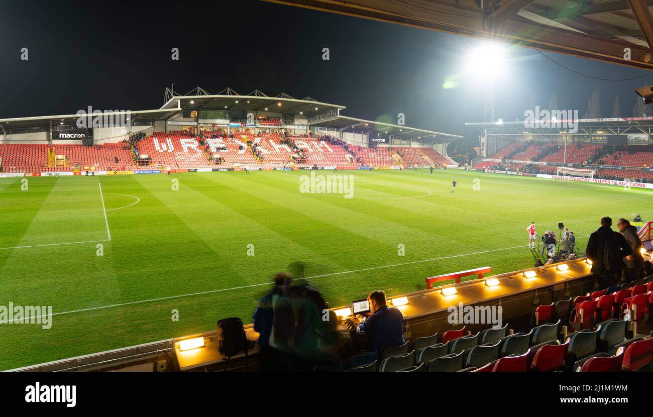 Wrexham Football Club's The Racecourse Ground, their home since 1864. The oldest international
