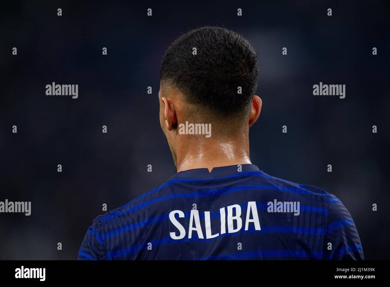 MARSEILLE, FRANCE - MARCH 25: William Saliba of France during the international friendly match between France and Ivory Coast at Orange Velodrome on M Stock Photo