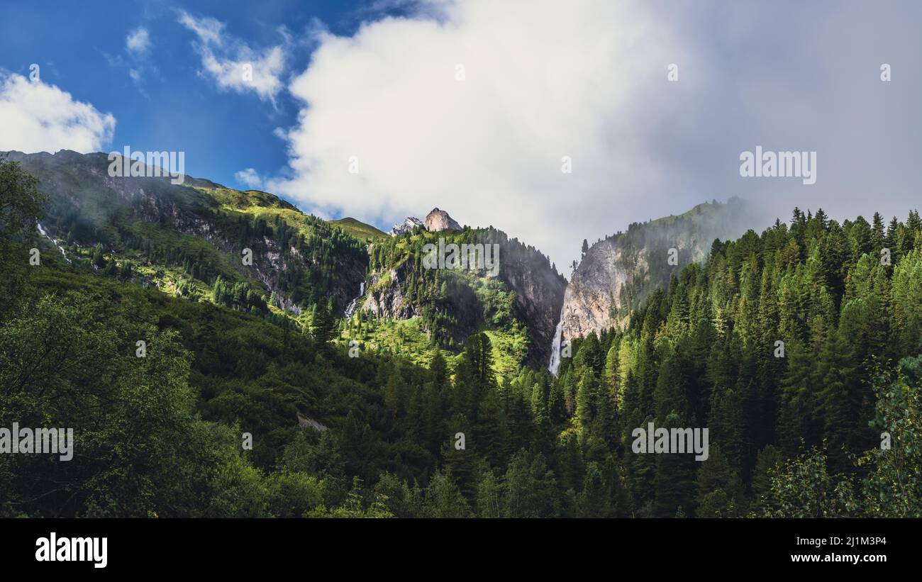 Scenic view on wonderfull mountain nature in Austria Stock Photo