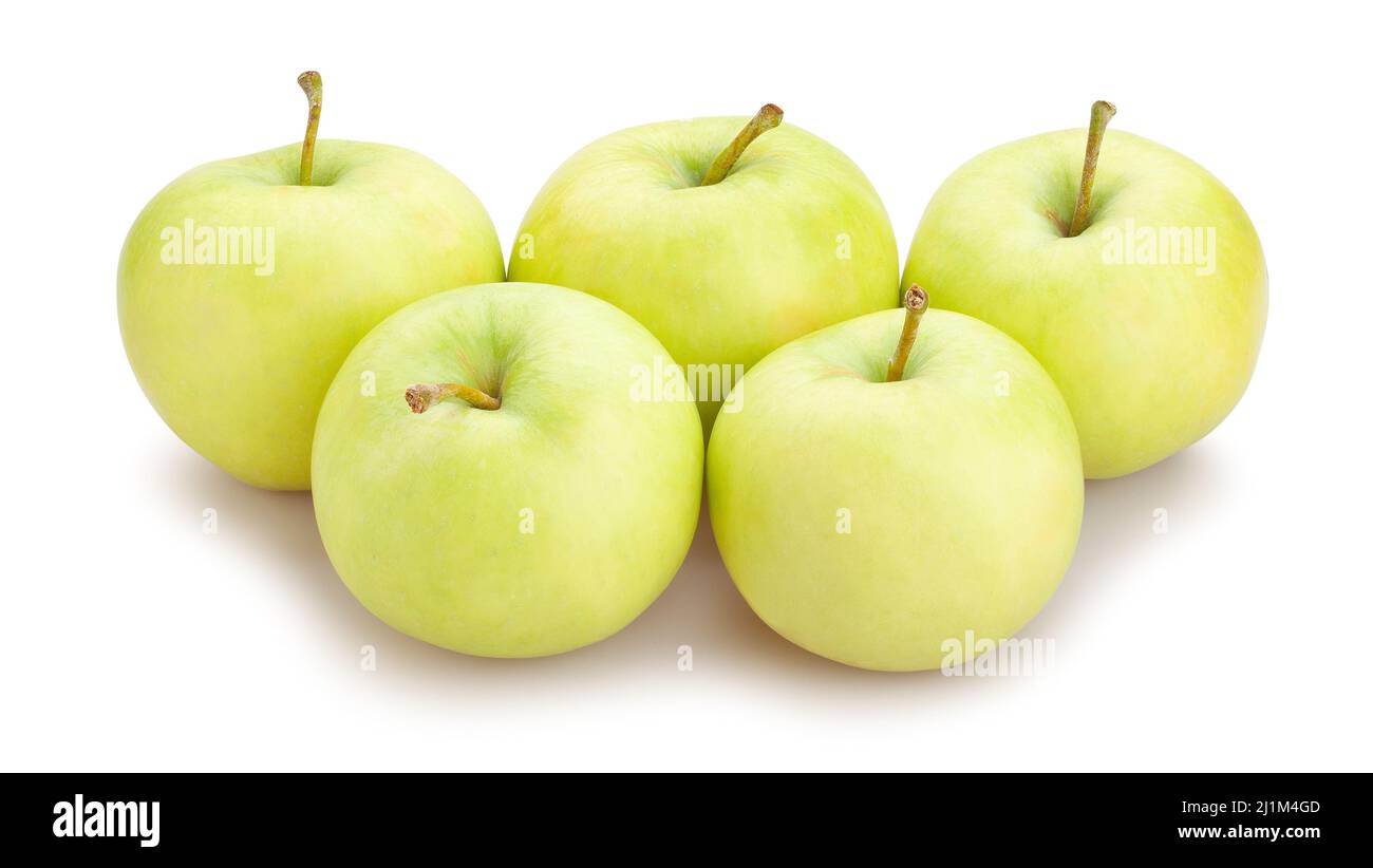 white apple path isolated on white Stock Photo