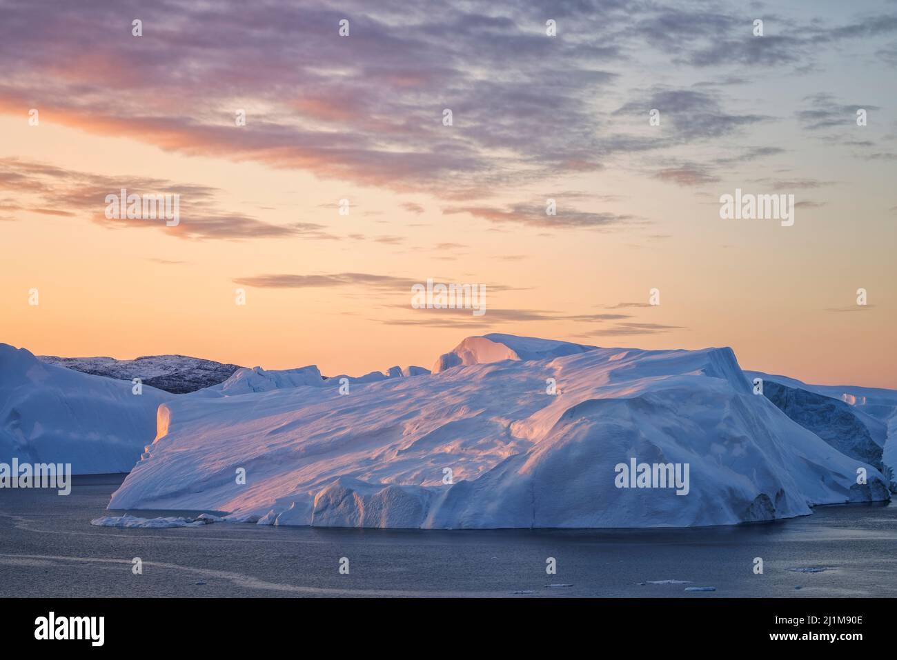 whimsical textures and shapes of the icebergs Stock Photo
