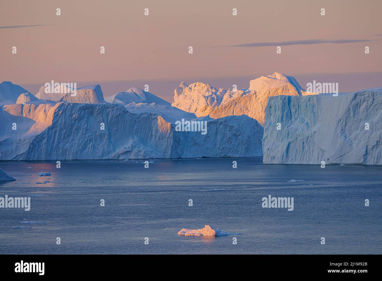 whimsical textures and shapes of the icebergs Stock Photo