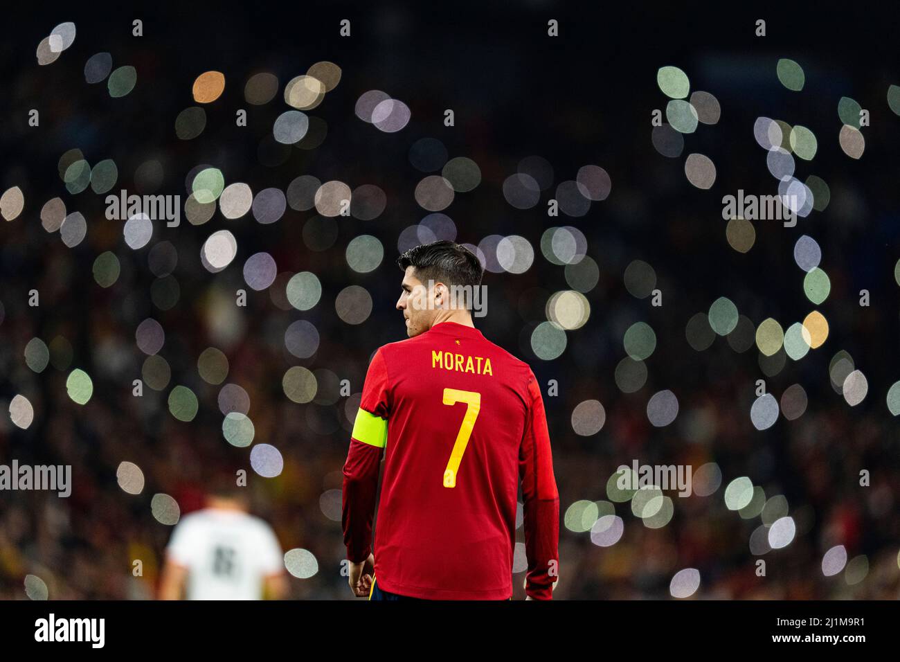 Barcelona, Spain. 26th Mar, 2022. Alvaro Morata (Spain) is pictured during football match between Spain and Albania, at Cornella-El Prat Stadium on March 26, 2022 in Barcelona, Spain. Foto: Siu Wu. Credit: dpa/Alamy Live News Stock Photo