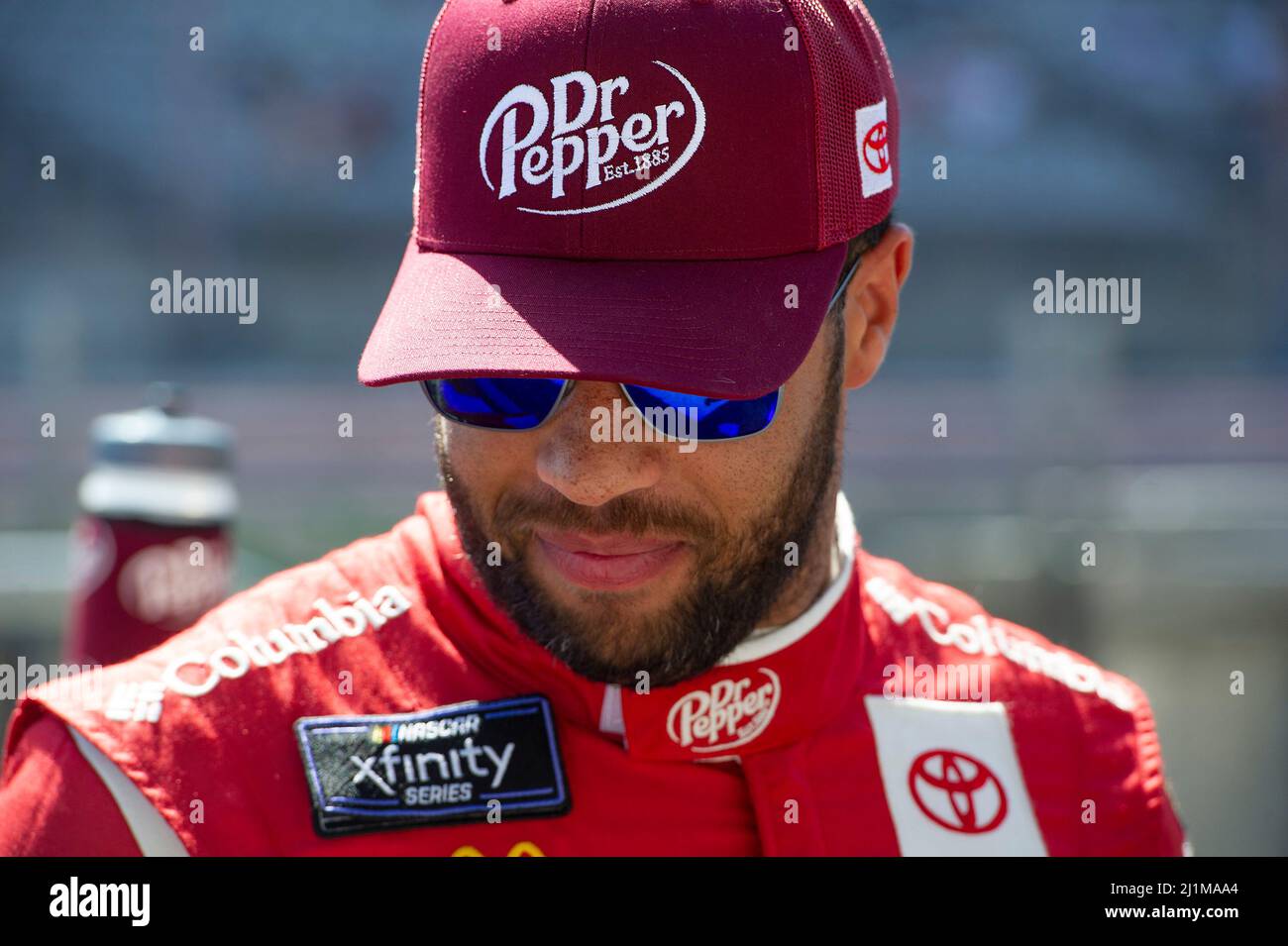 March 26, 2022: Bubba Wallace (18) before the start of NASCAR Xfinity Series, Dr. Pepper Toyota 