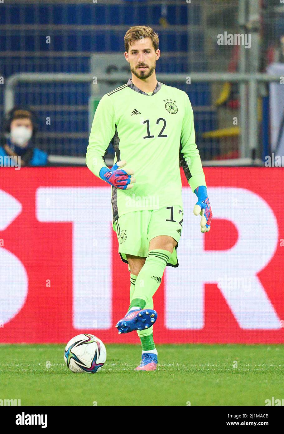 Kevin Trapp, goal keeper DFB 12 in the friendly match GERMANY - ISRAEL Preparation for World Championships 2022 in Qatar ,Season 2021/2022, on Mar 26, 2022  in Sinsheim, Germany.  © Peter Schatz / Alamy Live News Stock Photo