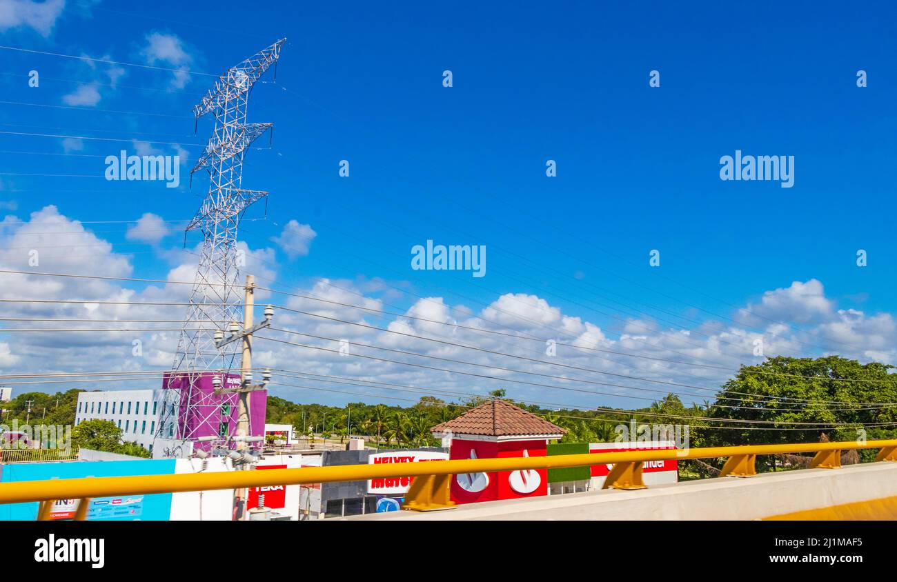 Playa del Carmen Mexico 04. February 2022 Driving on the highway and