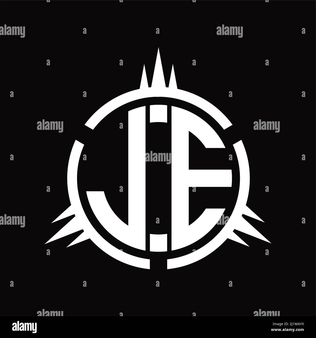 LE Logo monogram isolated on circle element design template Stock ...