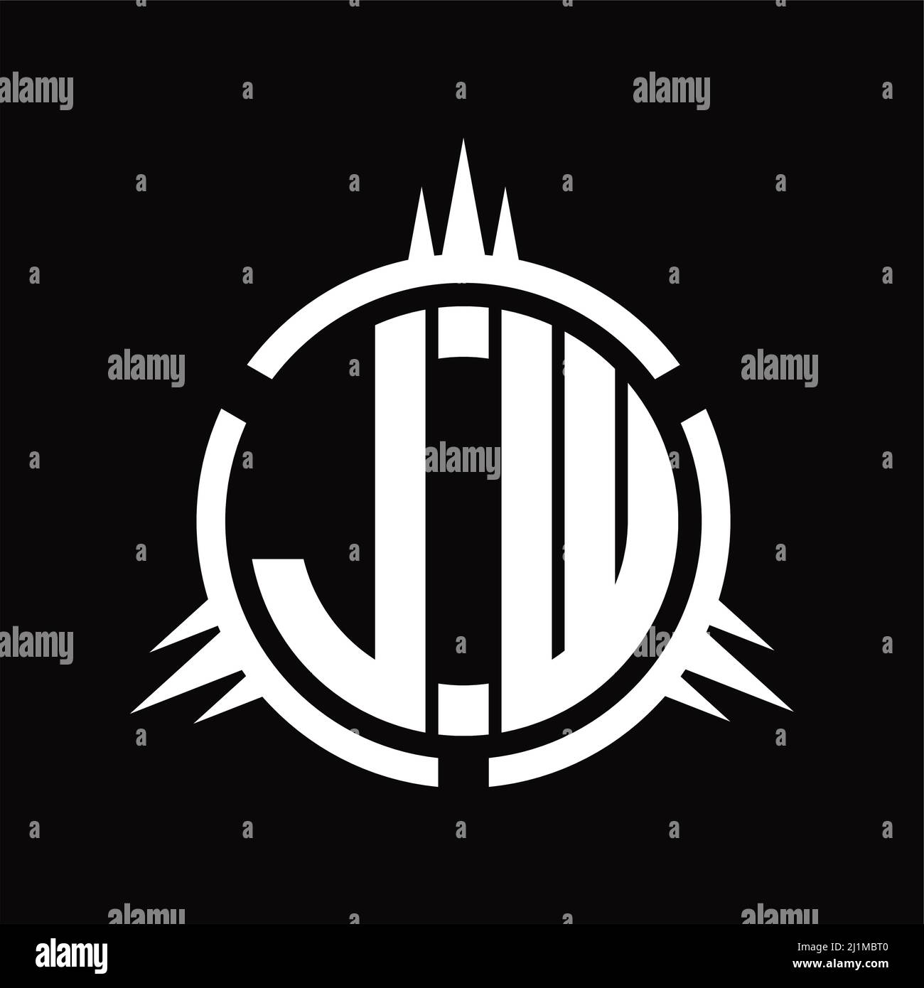 LW Logo monogram isolated on circle element design template Stock ...