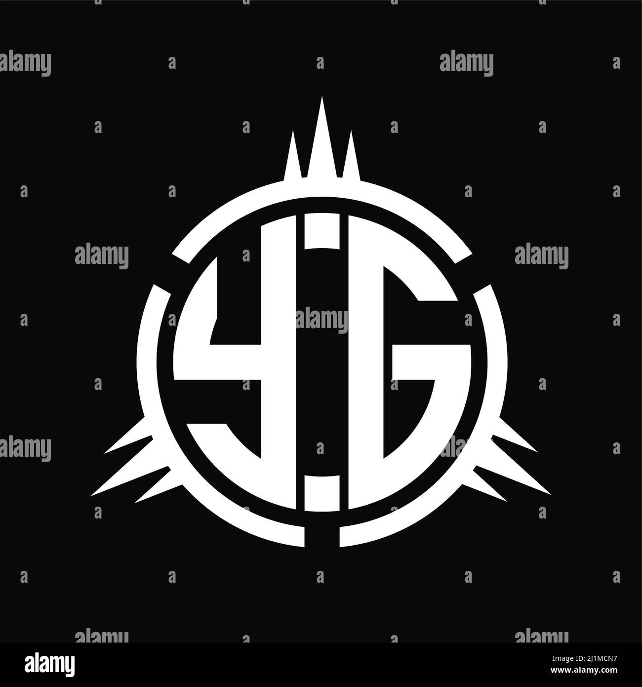 YG Logo monogram isolated on circle element design template Stock ...