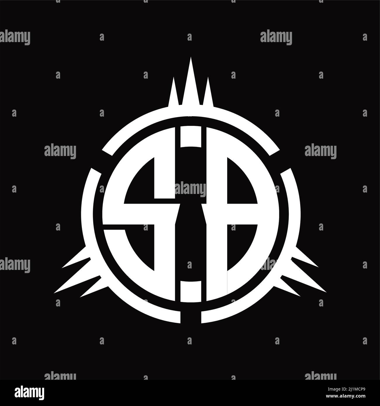 SB Logo monogram isolated on circle element design template Stock ...