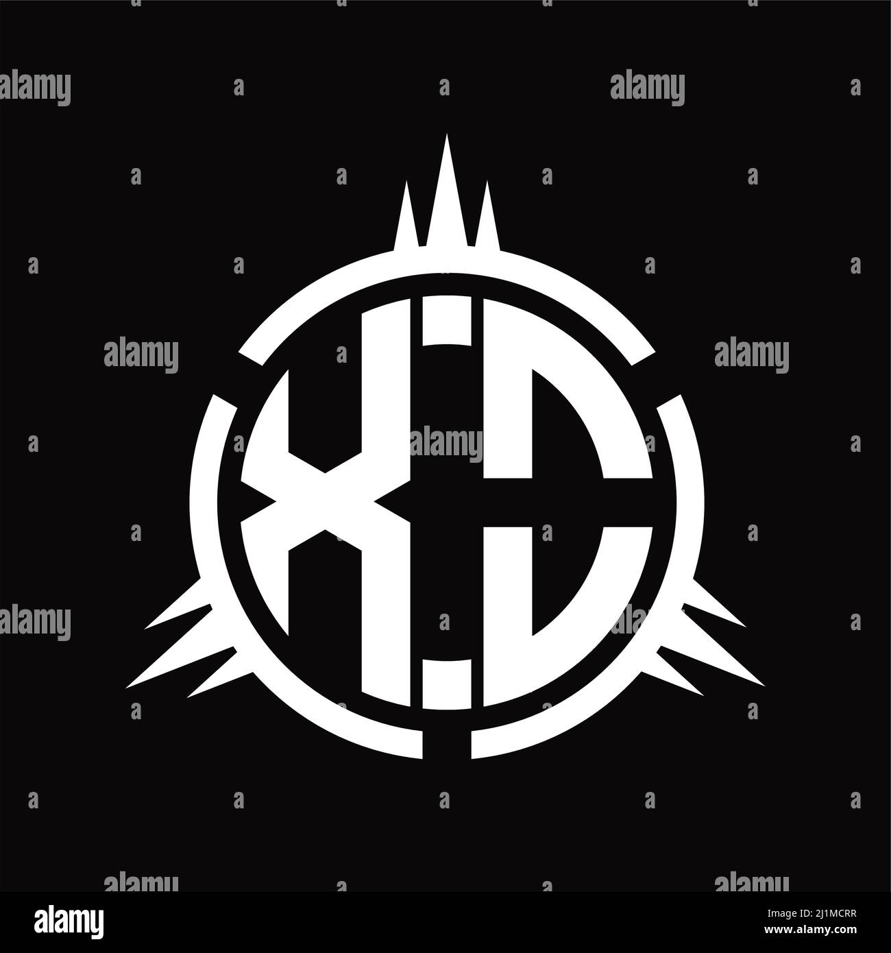 XO Logo monogram isolated on circle element design template Stock