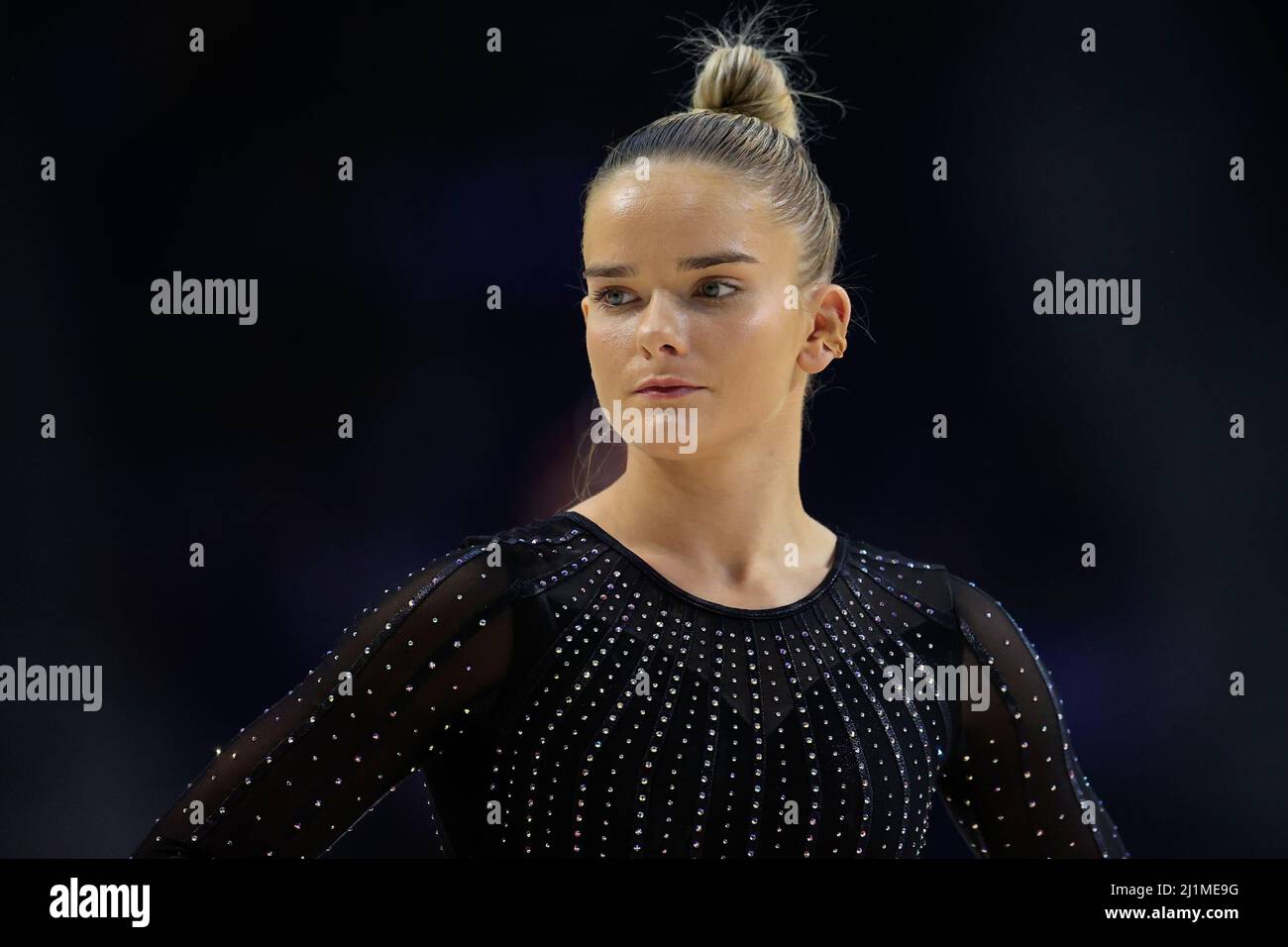 Liverpool, UK. 26th Mar, 2022. Alice Kinsella of park Wrekin Gymnastics Club in Liverpool
