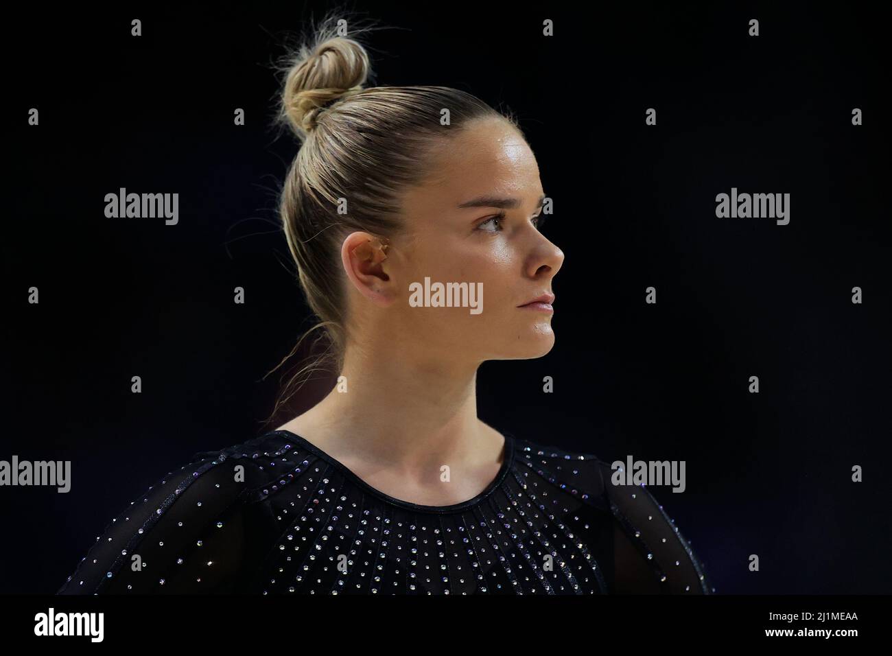 Liverpool, UK. 26th Mar, 2022. Alice Kinsella of park Wrekin Gymnastics Club in Liverpool
