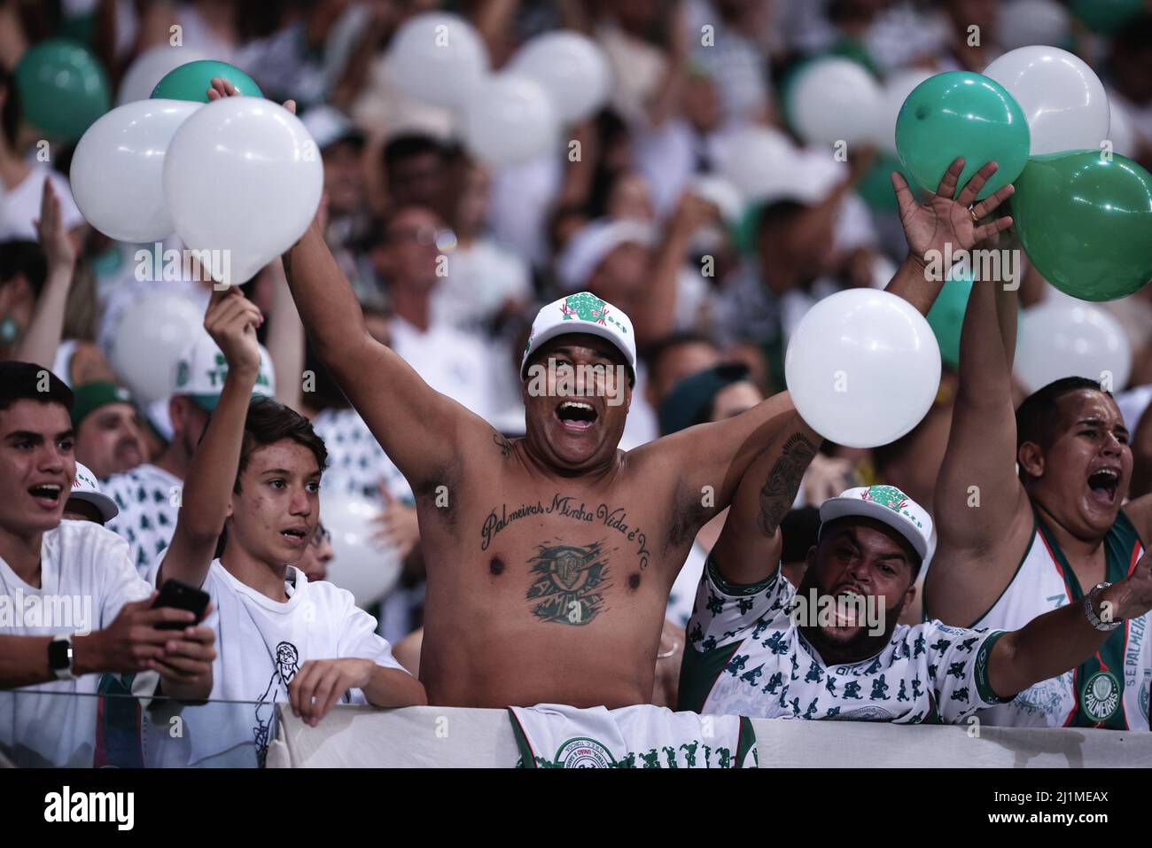 SP - Sao Paulo - 03/26/2022 - PAULISTA 2022, PALMEIRAS X BRAGANTINO -  Bragantino player Leonardo Realpe celebrates his goal during a match  against Palmeiras at the Arena Allianz Parque stadium for