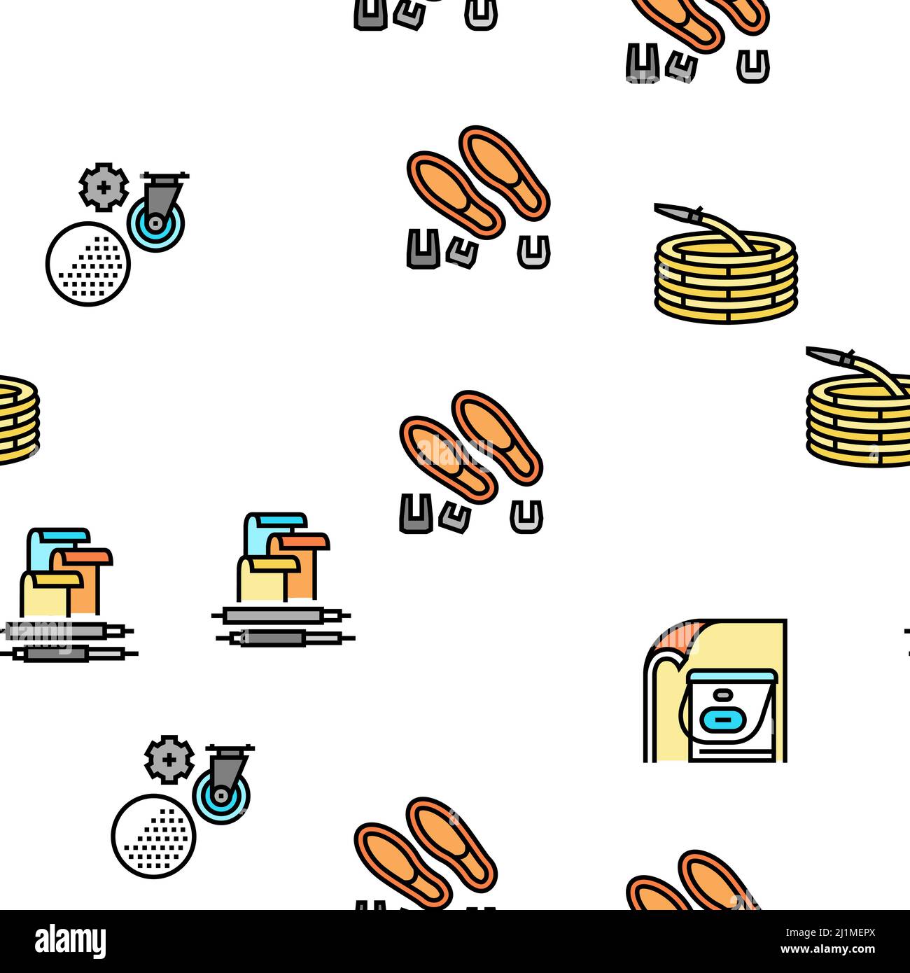 Polymer Material Industry Goods Vector Seamless Pattern Stock Vector