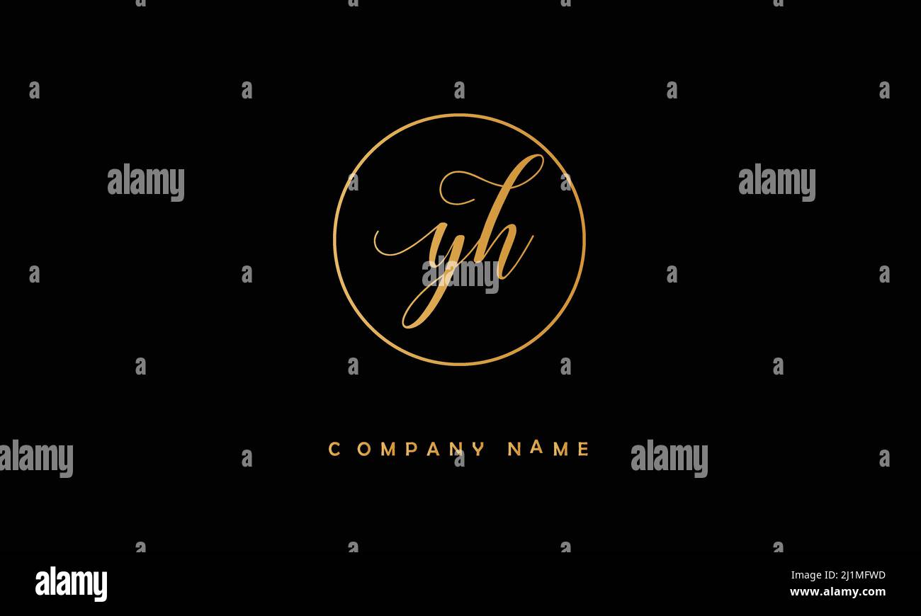 YH or hy alphabets letters logo monogram Stock Vector