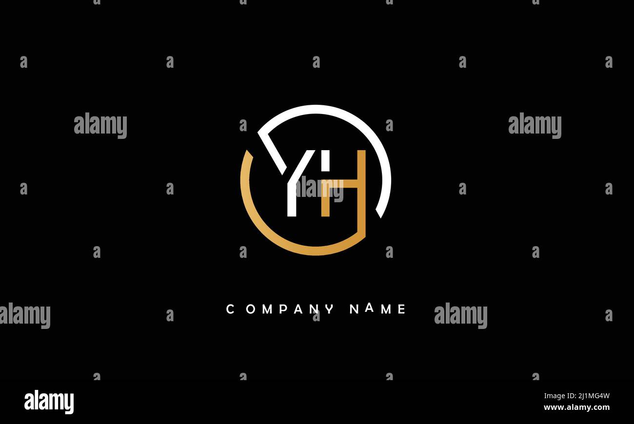 YH or hy alphabets letters logo monogram Stock Vector