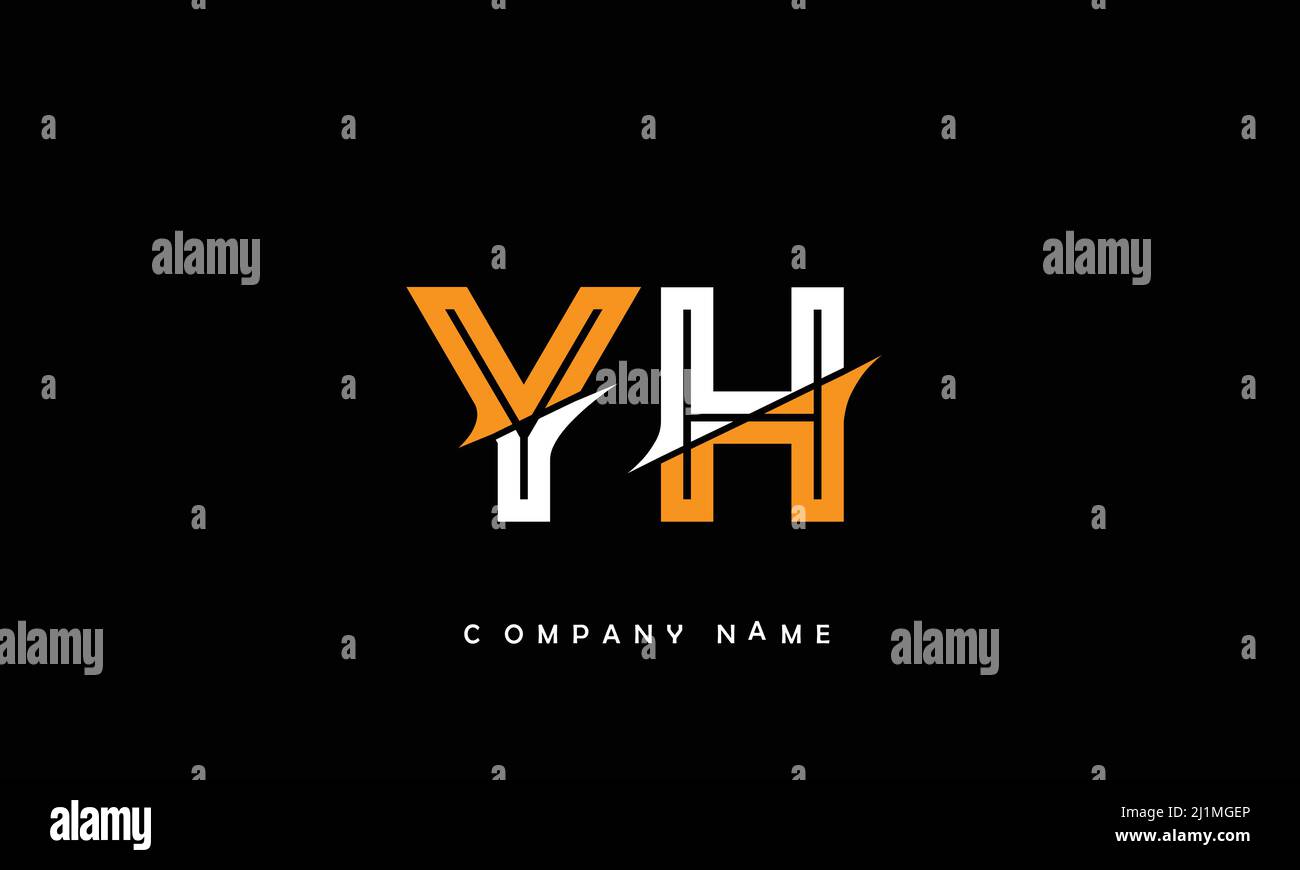 YH or hy alphabets letters logo monogram Stock Vector