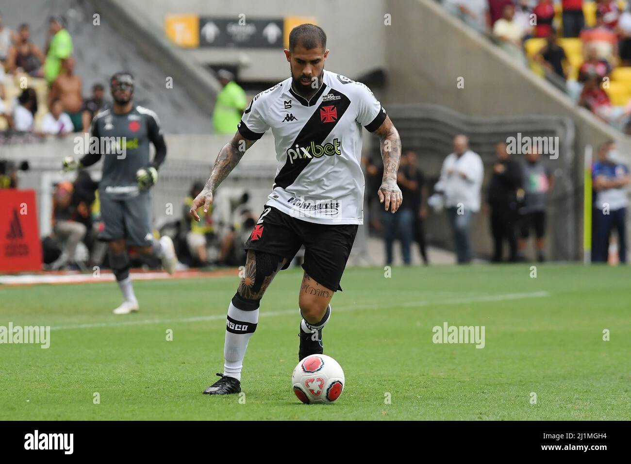 Rio de Janeiro,Brazil,March 20, 2022.Soccer player Juan Quintero of vasco's team, during the game Flamengo x Vasco for the Carioca championship at mar Stock Photo