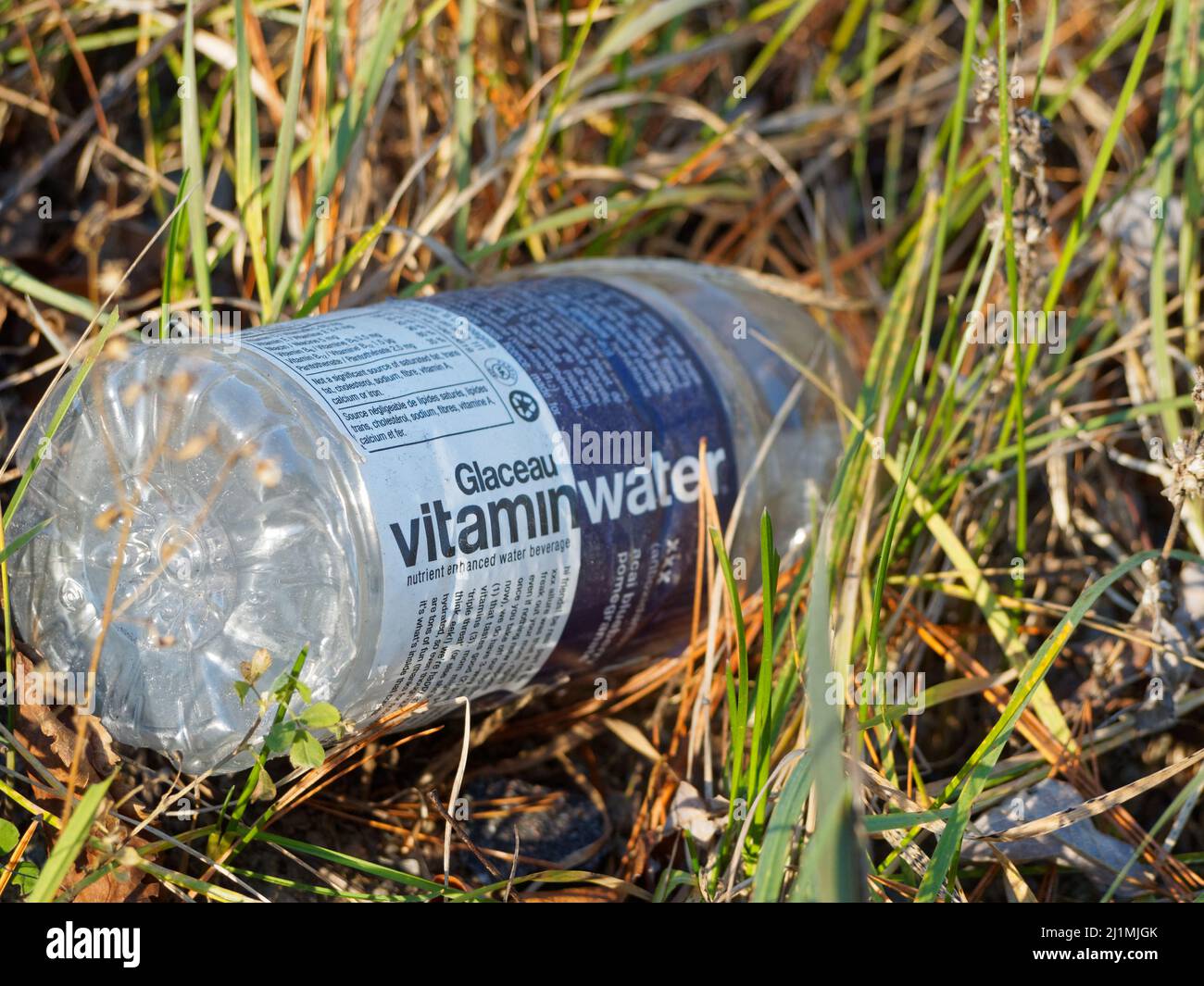 An empty plastic vitamin water bottle. Quebec,Canada Stock Photo Alamy