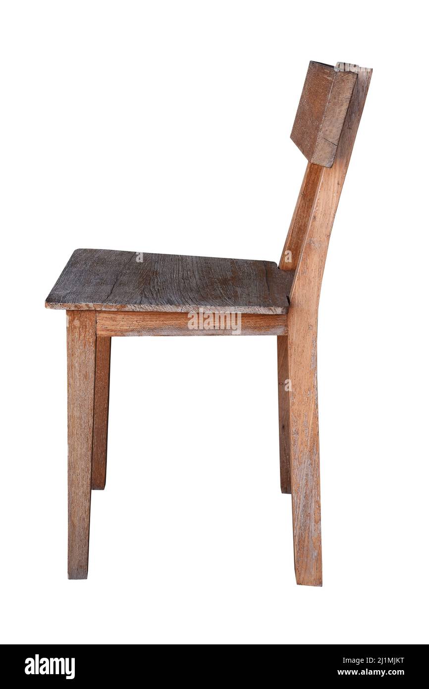 Wooden chair isolated on white background with clipping path Stock ...