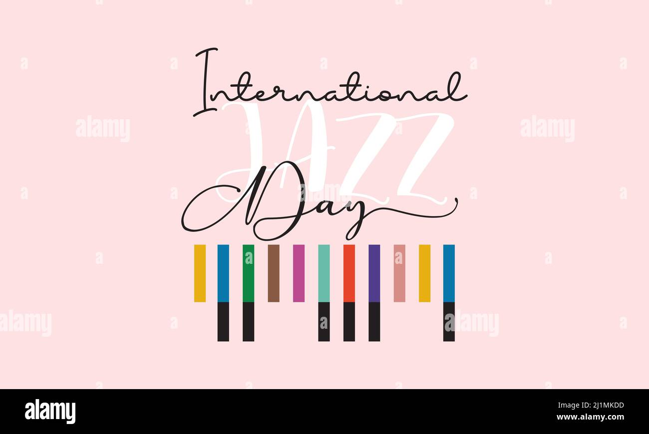 International Jazz Day. Jazz music celebration template for banner, card, poster, background. Stock Vector