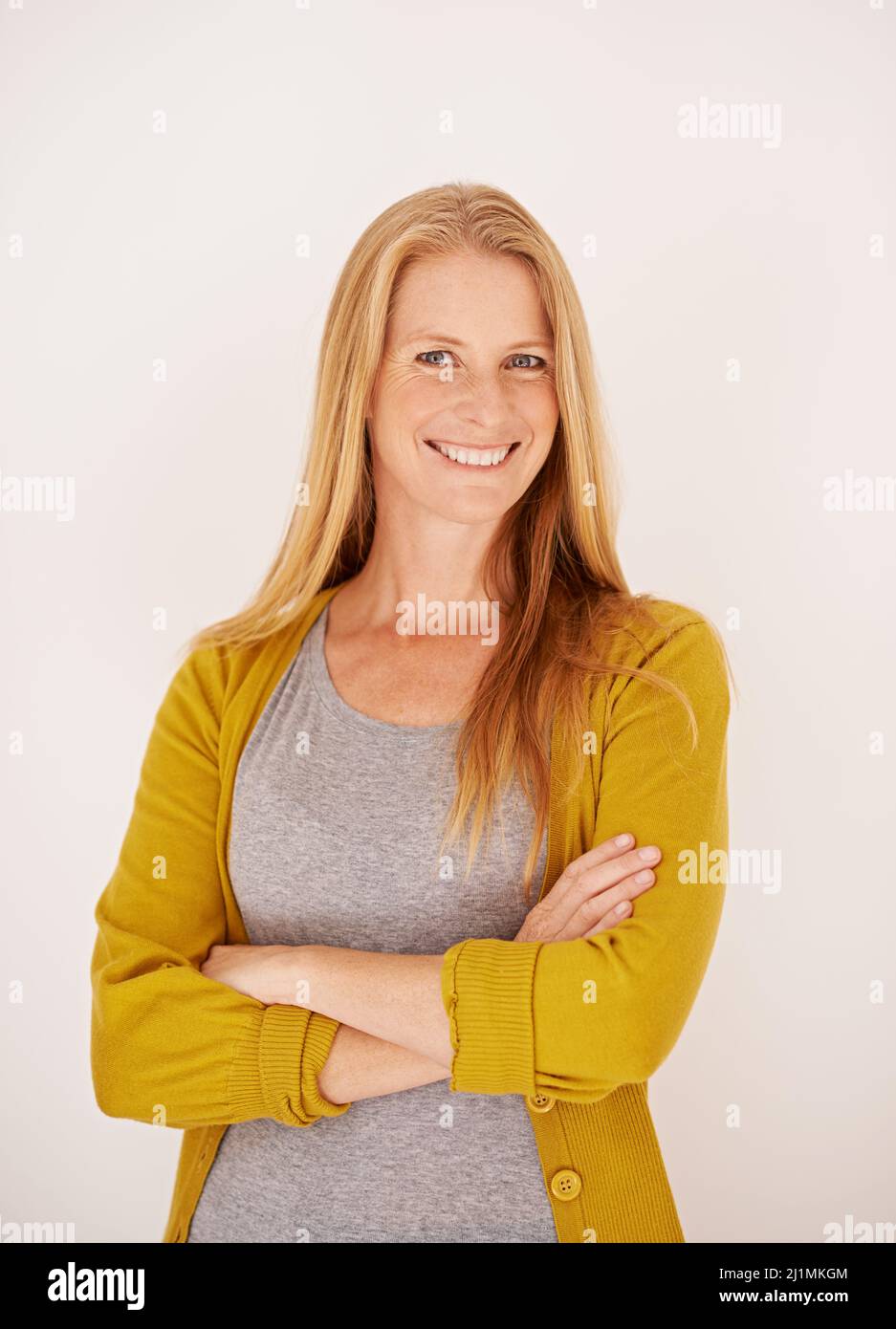 Normal woman smile standing hi-res stock photography and images - Alamy