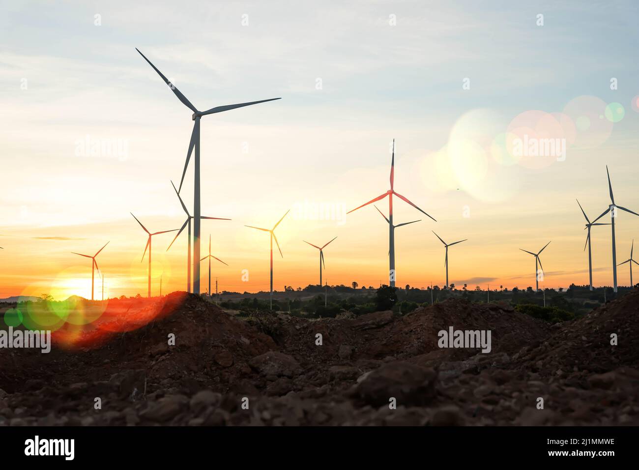 Wind turbines are alternative electricity sources, the concept of