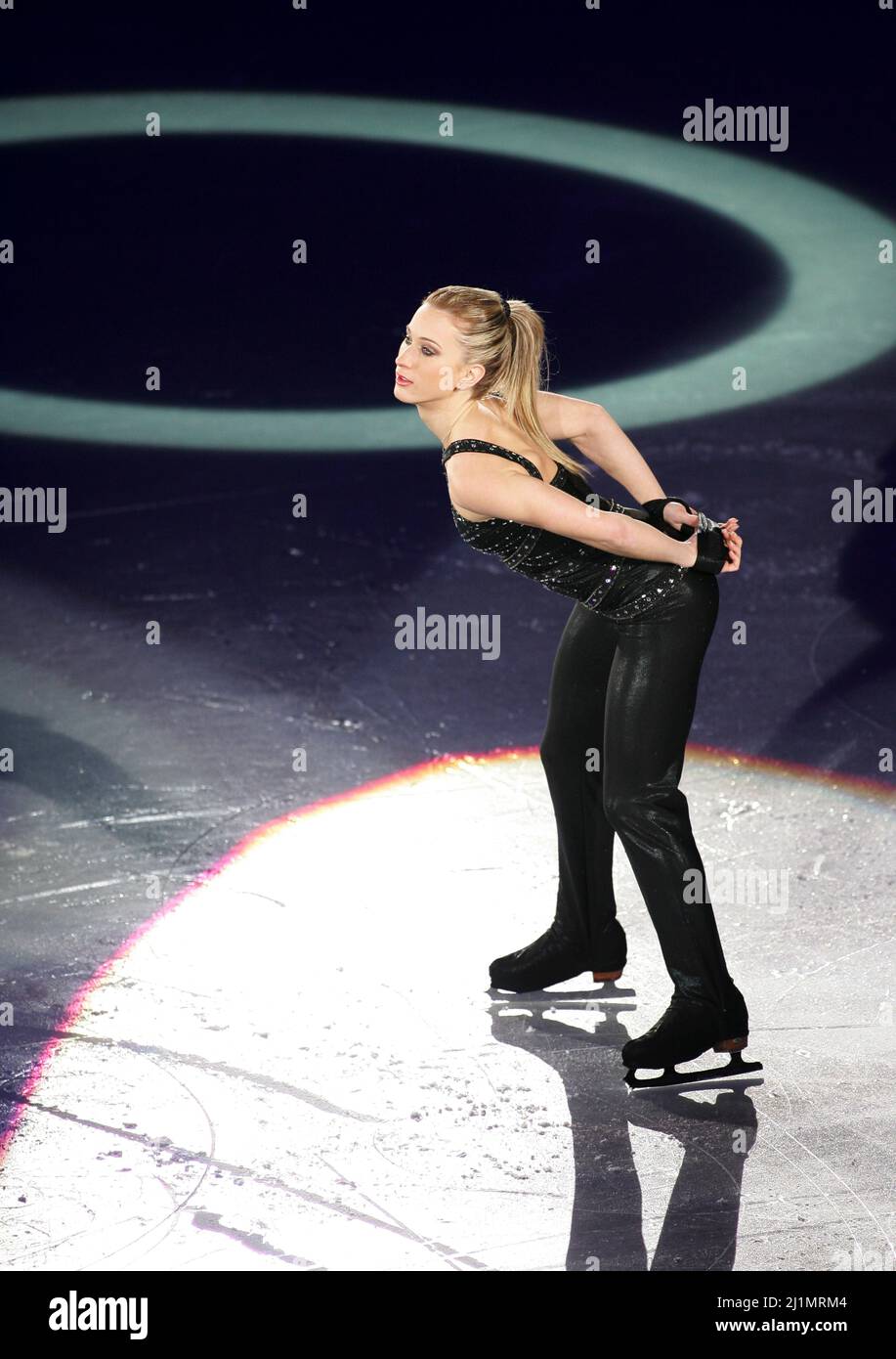 Dec 14, 2008-Goyang, South Korea-Canada's Joannie Rochette performs during the gala exhibition of the ISU Grand Prix of Figure Skating Final Exhibition 2008/2009 in Goyang near Seoul December 14, 2008. Stock Photo