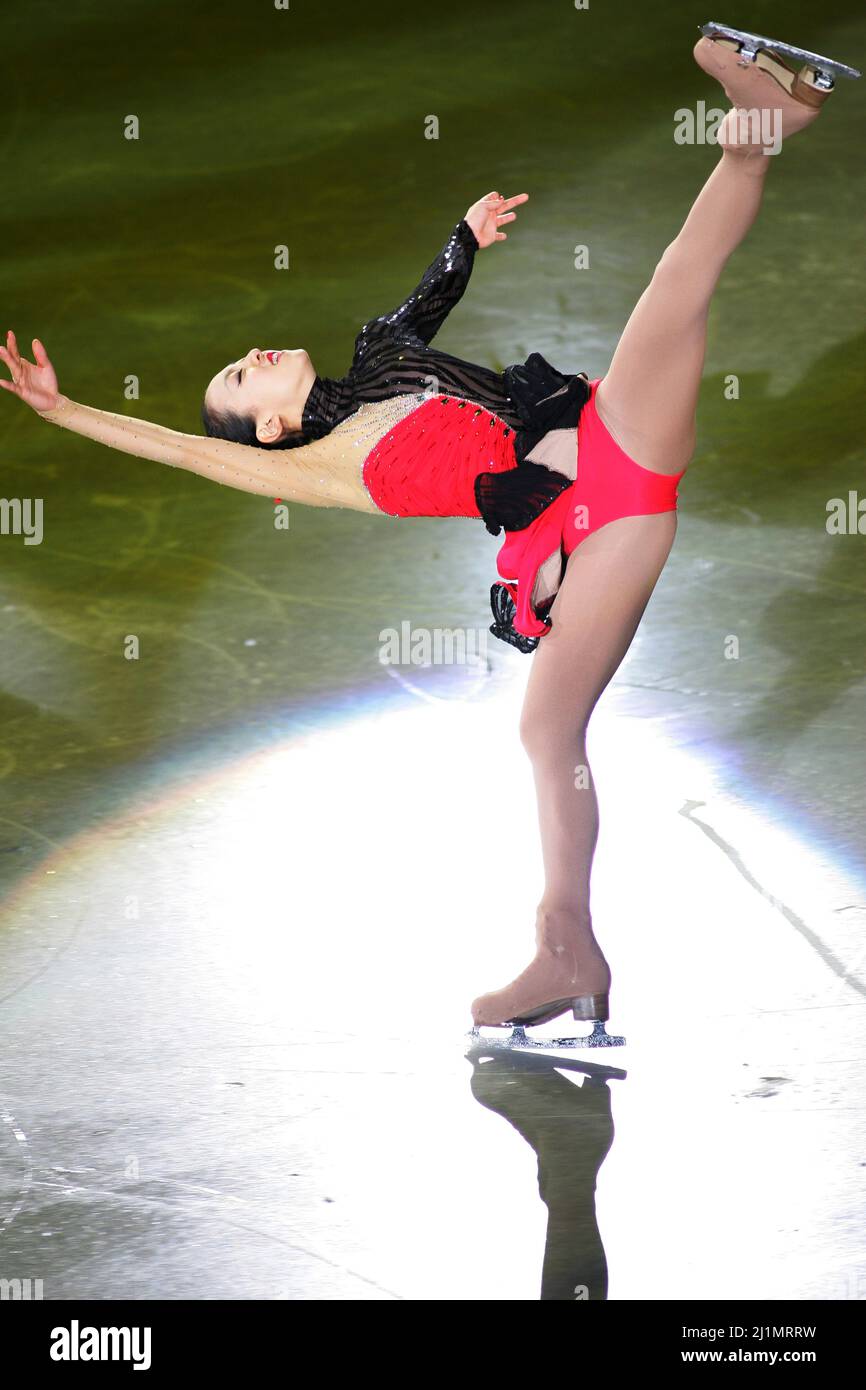 Dec 14, 2008-Goyang, South Korea-Japan's Mao Asada performs during the gala exhibition of the ISU Grand Prix of Figure Skating Final Exhibition 2008/2009 in Goyang near Seoul December 14, 2008. Stock Photo