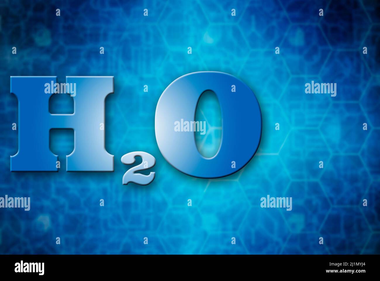 H2O water formula concept Stock Photo