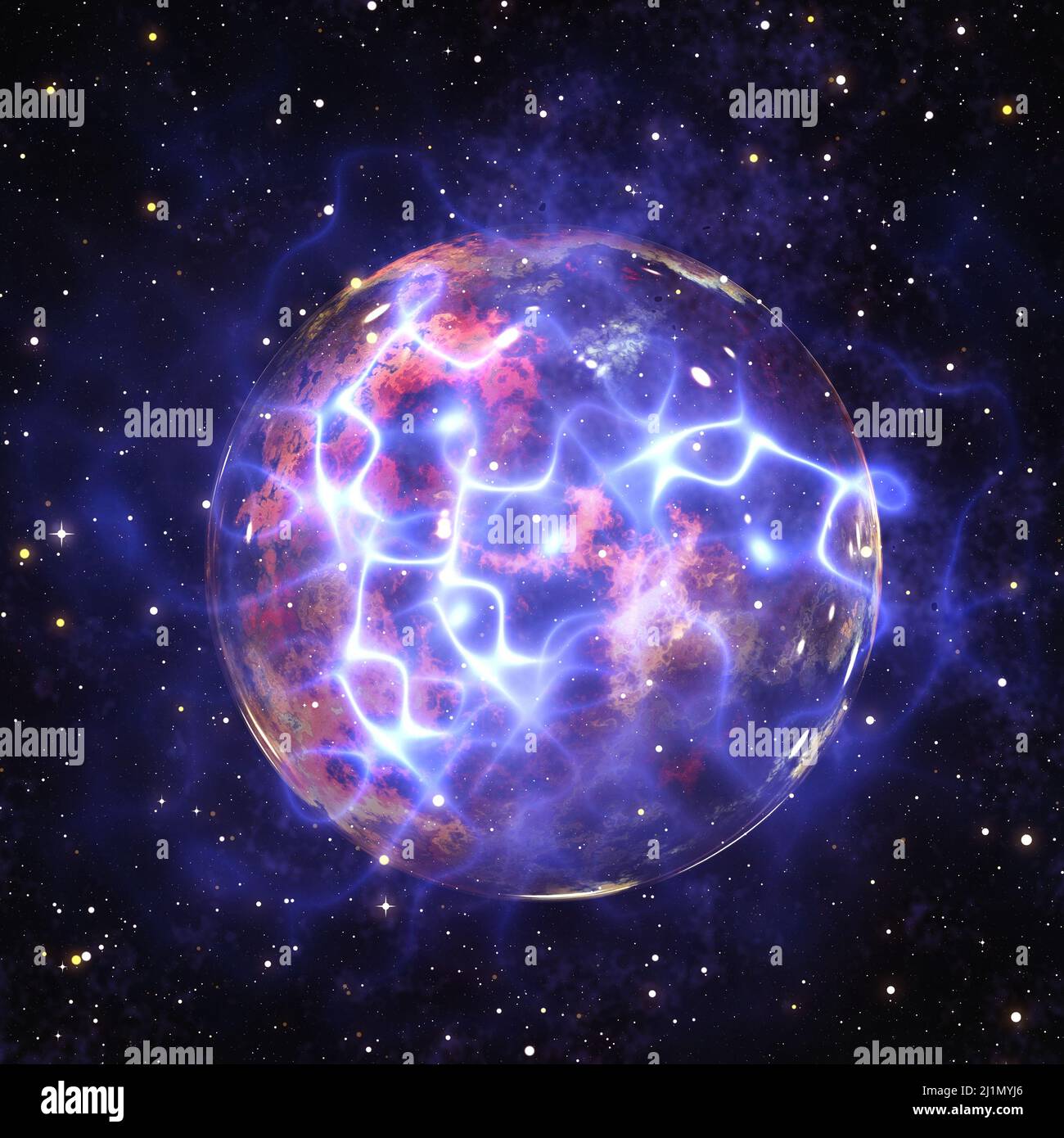 neutron star concept illustration Stock Photo
