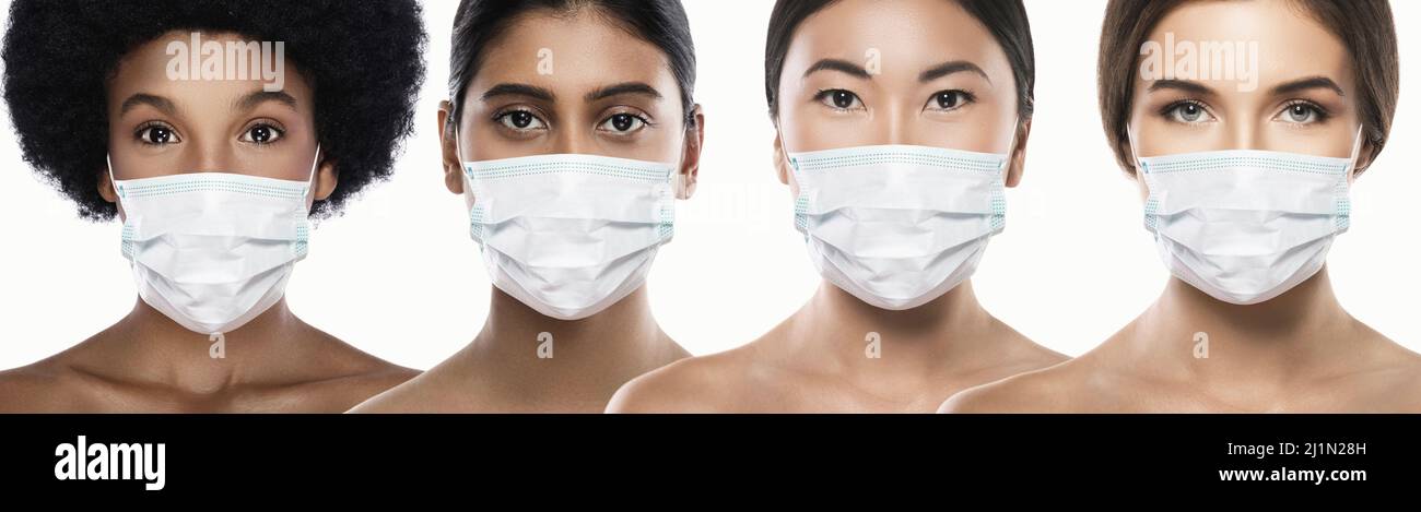 Indian women wearing face hi-res stock photography and images - Alamy