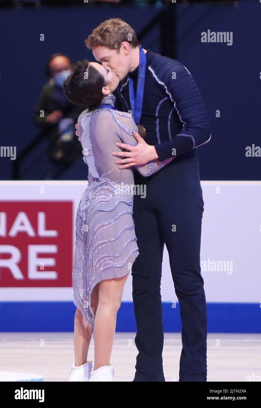 Madison CHOCK / Evan BATES during the ISU World Figure Skating Championships 2022 on March 26