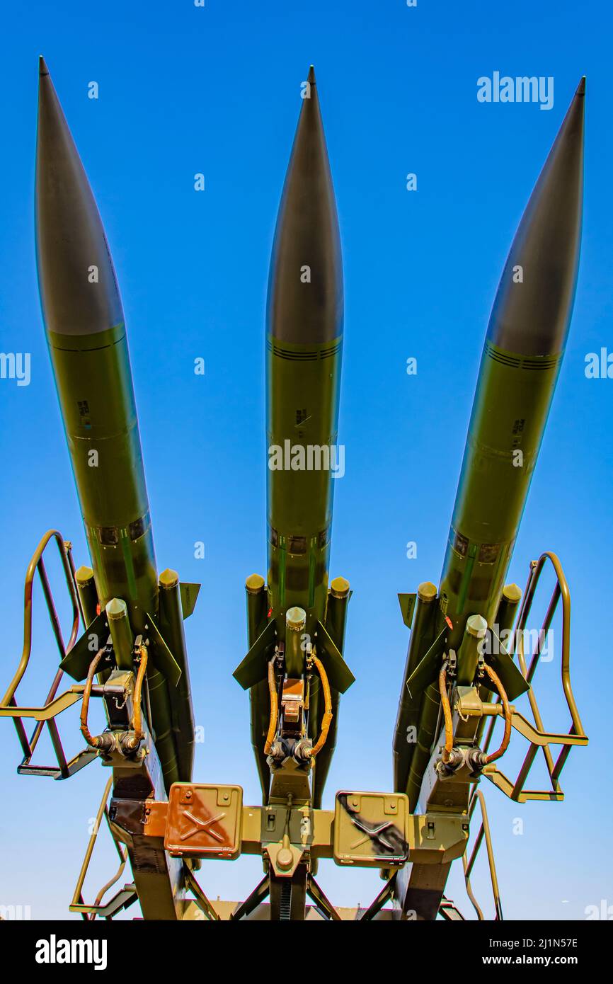 Russian 2K12 Kub mobile surface-to-air missile system. Stock Photo